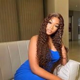 Perruque Brésilienne Deep Wave HD Lace  – Marron Chocolat